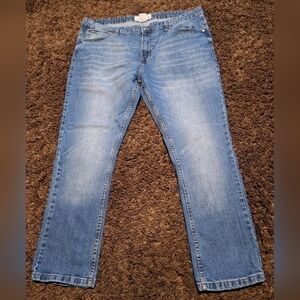 Paper Denim & Cloth Medium Wash Distressed Straight Men's Denim Jean Sz. 44x28